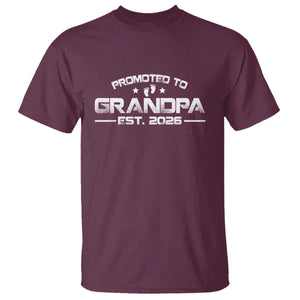 Grandpa Est 2026 T Shirt Fathers Day Gifts TS10 Maroon Print Your Wear
