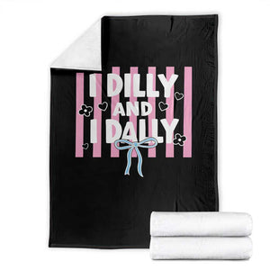 Dilly Dally Throw Blanket Trendy Viral Funny Girly TS10 Black Print Your Wear