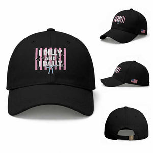 Dilly Dally Baseball Cap Trendy Viral Funny Girly TS10 Baseball Cap Universal Fit Black Print Your Wear