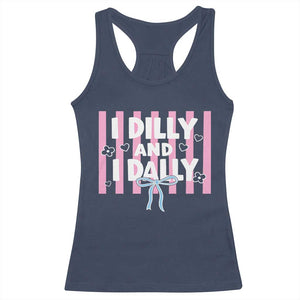 Dilly Dally Racerback Tank Top Trendy Viral Funny Girly TS10 Navy Print Your Wear