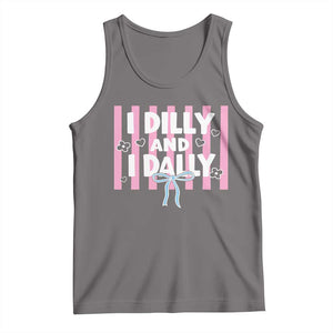 Dilly Dally Tank Top Trendy Viral Funny Girly TS10 Deep Heather Print Your Wear