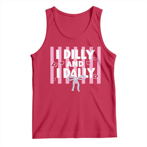 Dilly Dally Tank Top Trendy Viral Funny Girly TS10 Red Print Your Wear