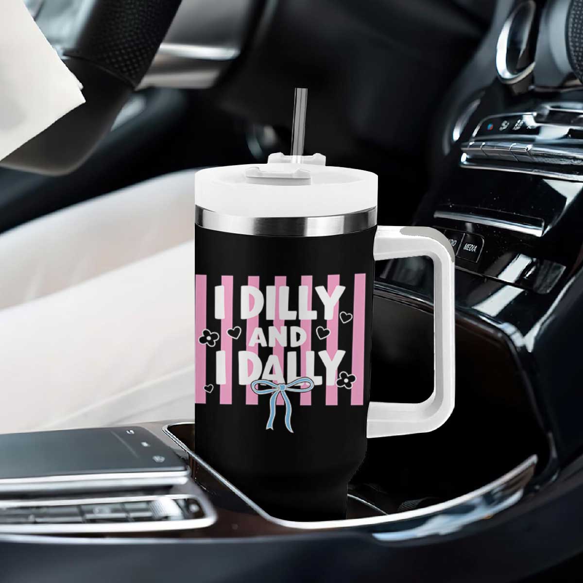 Dilly Dally Tumbler With Handle Trendy Viral Funny Girly TS10 Print Your Wear