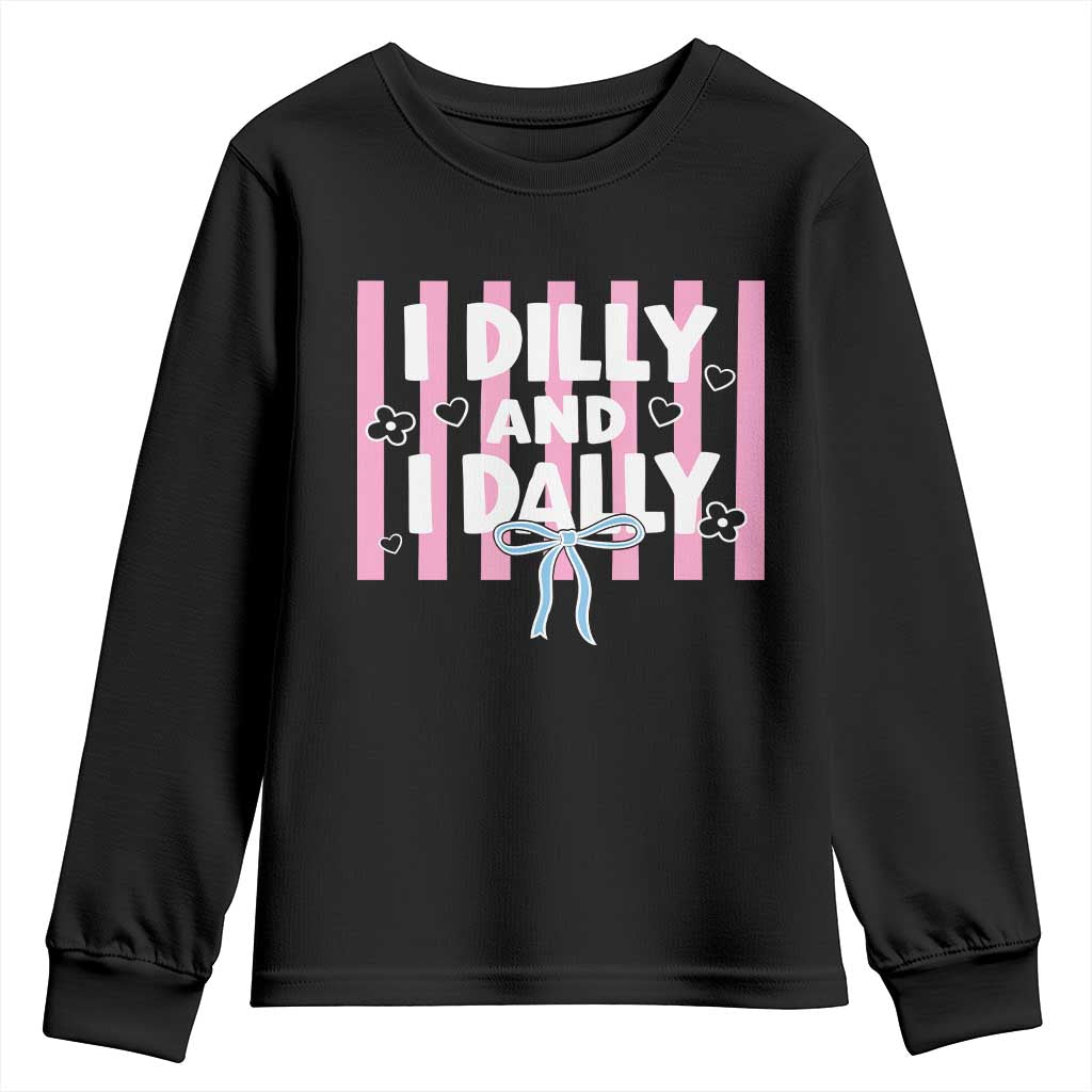 Dilly Dally Youth Sweatshirt Trendy Viral Funny Girly TS10 Black Print Your Wear