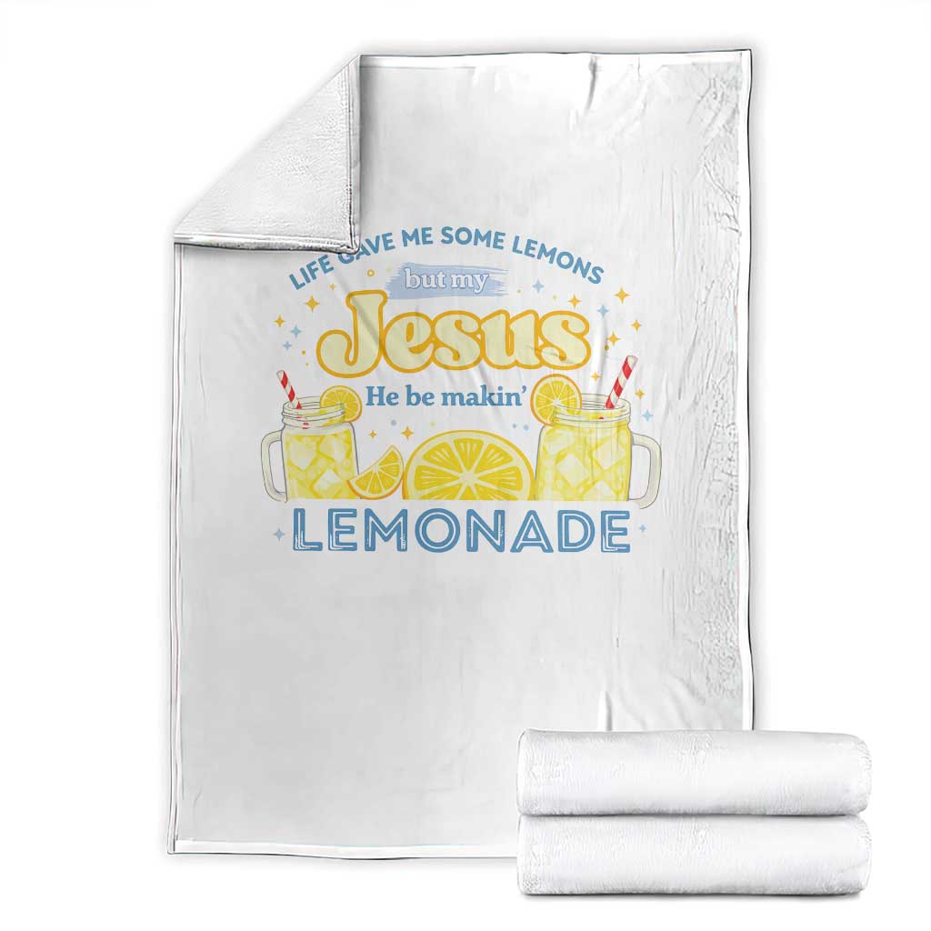 Life Gave Me Some Lemons Throw Blanket Funny Lemonade Jesus Christian TS10 White Print Your Wear