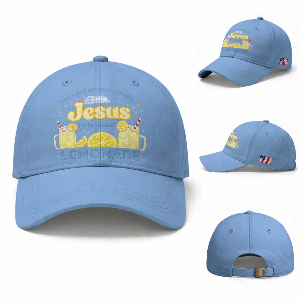 Life Gave Me Some Lemons Baseball Cap Funny Lemonade Jesus Christian TS10 Baseball Cap Universal Fit Light Blue Print Your Wear