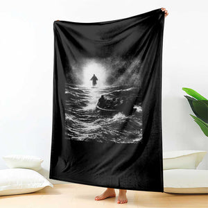 Christian Faith Throw Blanket Walk On Water Distressed Bible Verse TS10 Print Your Wear