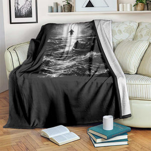 Christian Faith Throw Blanket Walk On Water Distressed Bible Verse TS10 Print Your Wear