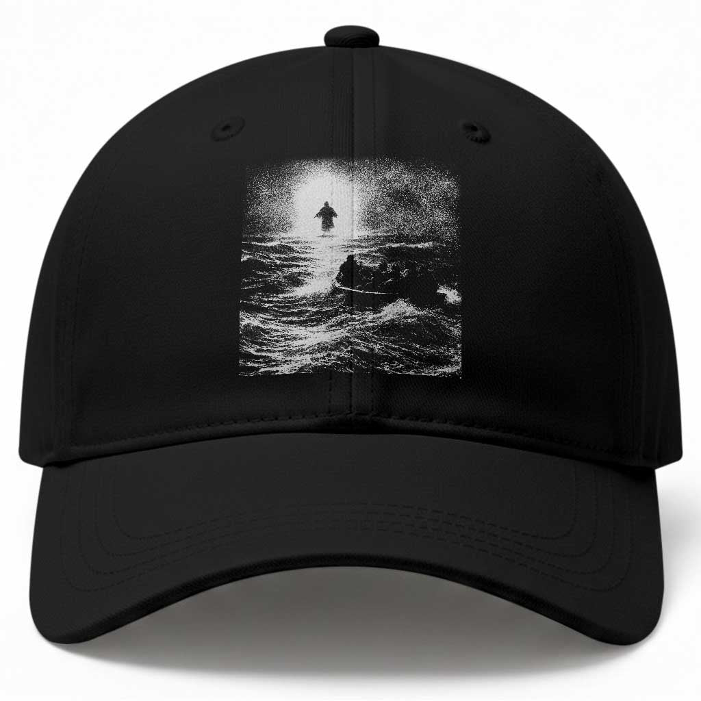 Christian Faith Baseball Cap Walk On Water Distressed Bible Verse TS10 Print Your Wear