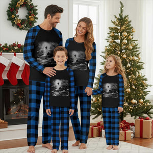 Christian Faith Plaid Pajama Set Walk On Water Distressed Bible Verse TS10 Blue Plaid Print Your Wear