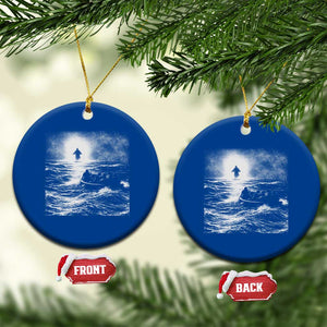 Christian Faith Ceramic Ornament Walk On Water Distressed Bible Verse TS10 1pc Blue Print Your Wear
