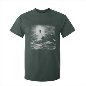 Christian Faith T Shirt For Kid Walk On Water Distressed Bible Verse TS10 Dark Forest Green Print Your Wear