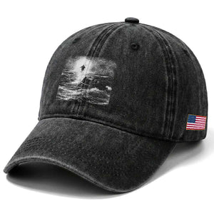 Christian Faith Washed Cotton Baseball Cap Walk On Water Distressed Bible Verse TS10 Print Your Wear