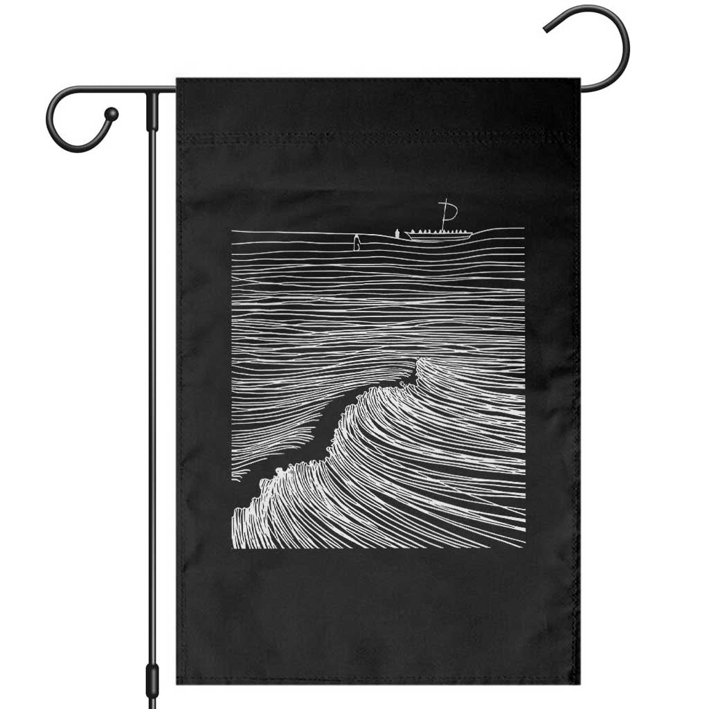 Christian Faith Garden Flag Walk On Water Boho Bible Verse TS10 Black Print Your Wear