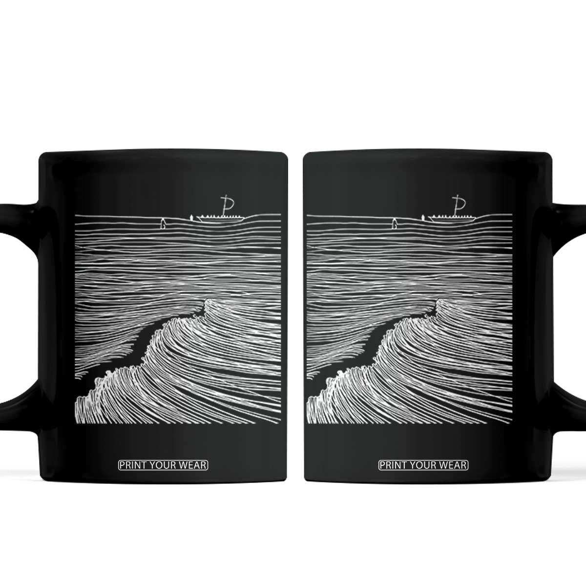 Christian Faith Coffee Mug Walk On Water Boho Bible Verse TS10 Black Print Your Wear