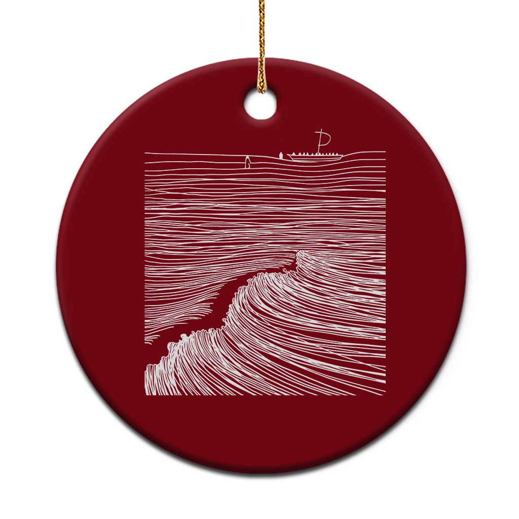 Christian Faith Ceramic Ornament Walk On Water Boho Bible Verse TS10 1pc Red Print Your Wear