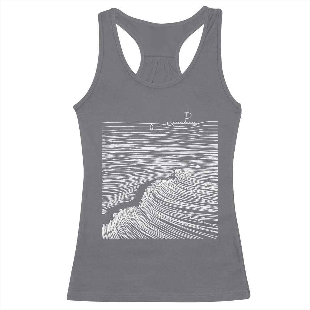Christian Faith Racerback Tank Top Walk On Water Boho Bible Verse TS10 Charcoal Print Your Wear
