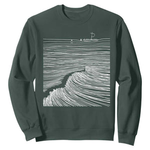 Christian Faith Sweatshirt Walk On Water Boho Bible Verse TS10 Dark Forest Green Print Your Wear