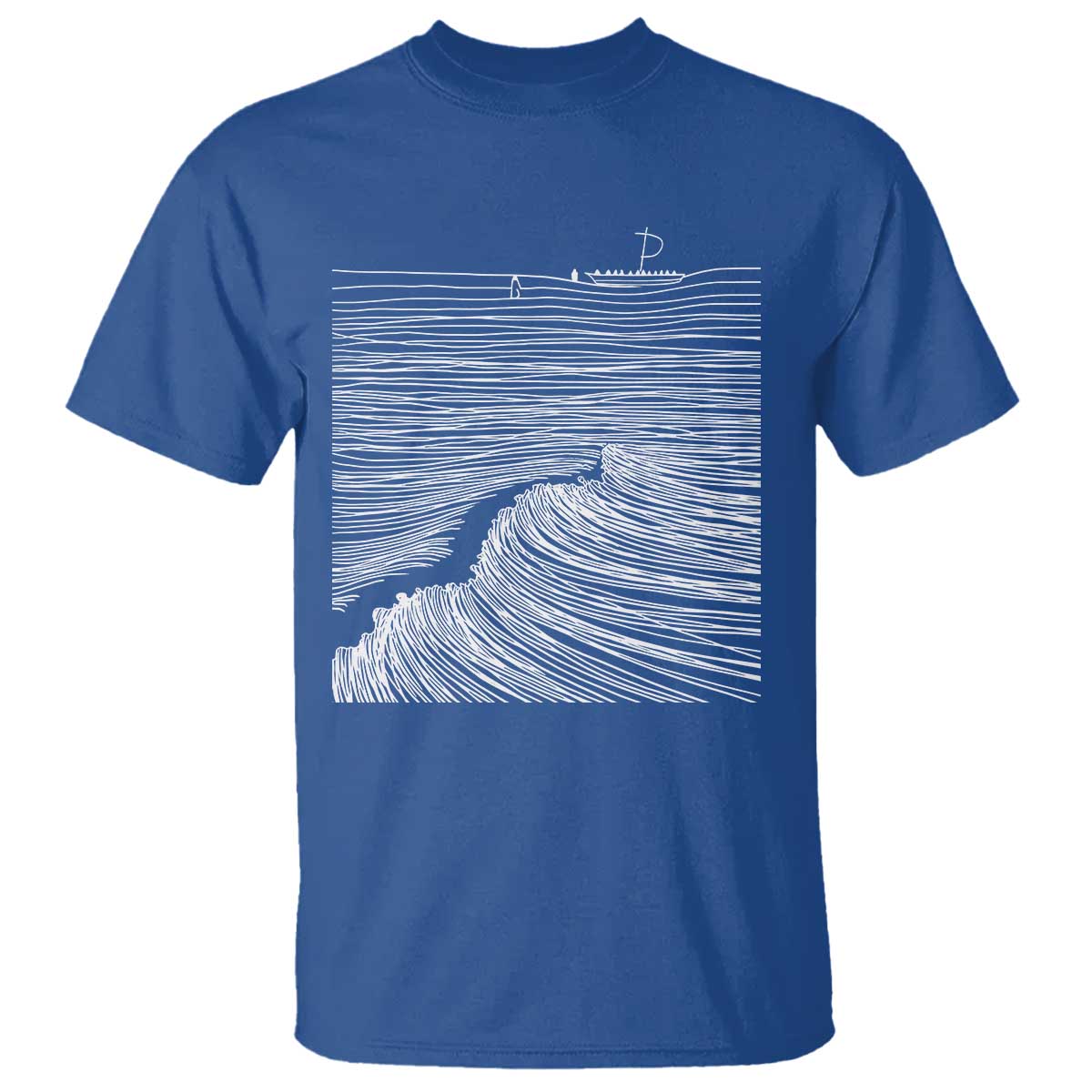 Christian Faith T Shirt Walk On Water Boho Bible Verse TS10 Royal Blue Print Your Wear