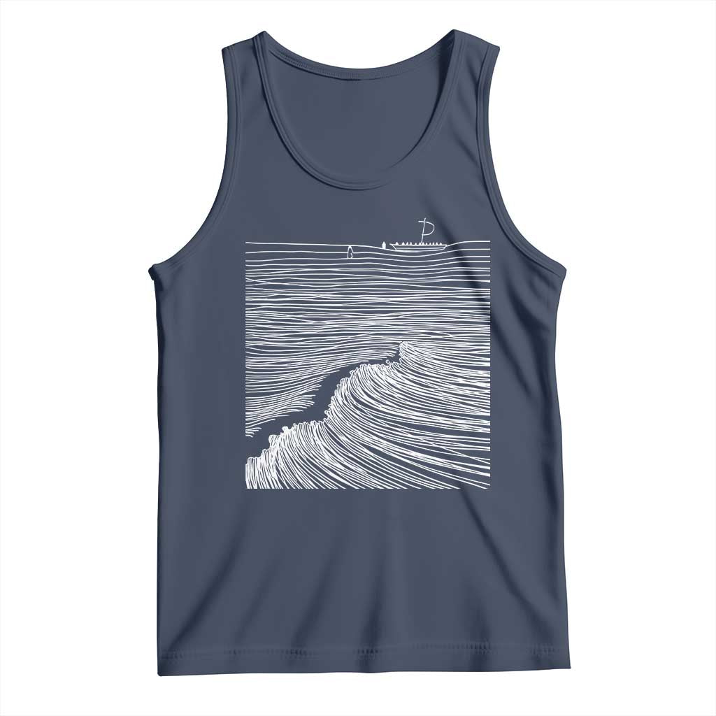 Christian Faith Tank Top Walk On Water Boho Bible Verse TS10 Navy Print Your Wear