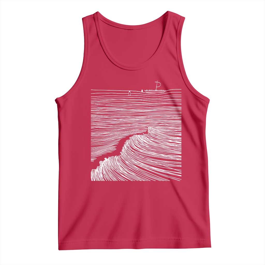 Christian Faith Tank Top Walk On Water Boho Bible Verse TS10 Red Print Your Wear