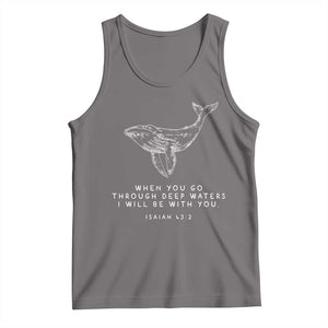 Christian Whale Shark Tank Top Isaiah 43 2 Bible Verse Faith Based TS10 Deep Heather Print Your Wear