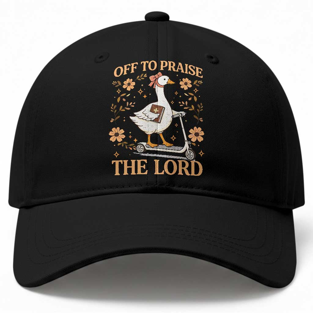 Funny Goose Christian Baseball Cap Off To Praise The Lord Bible Verse Trendy Church TS10 Print Your Wear