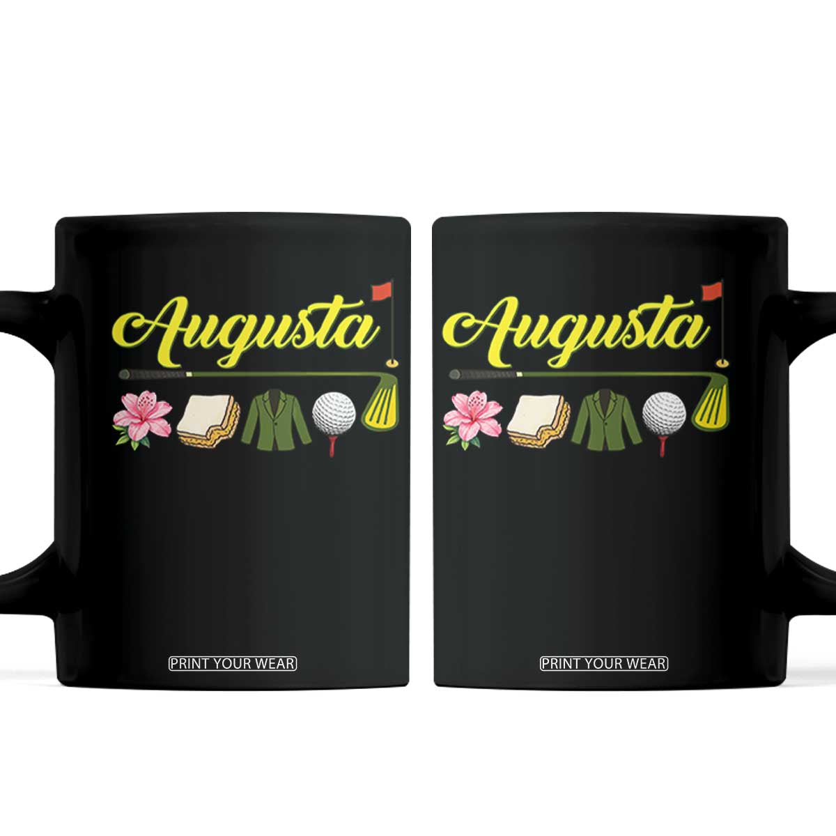 Augusta Georgia Golf Traditions Vintage Coffee Mug Pimento Cheese Southern Golfing Fan TS10 Black Print Your Wear