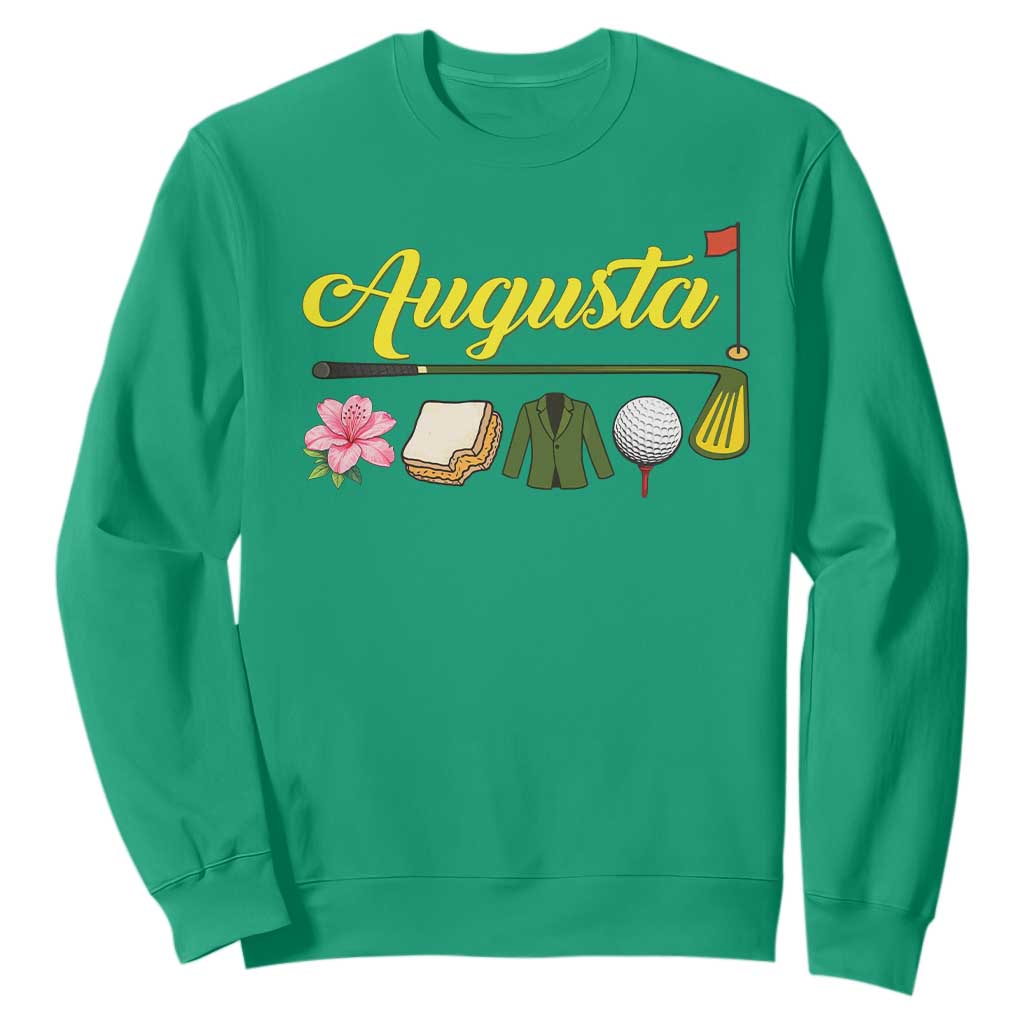 Augusta Georgia Golf Traditions Vintage Sweatshirt Pimento Cheese Southern Golfing Fan TS10 Irish Green Print Your Wear