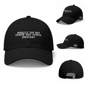 Why Stupid Questions Baseball Cap Funny Sci Fi Book TS10 Baseball Cap Universal Fit Black Print Your Wear