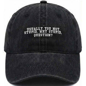 Why Stupid Questions Washed Cotton Baseball Cap Funny Sci Fi Book TS10 Print Your Wear
