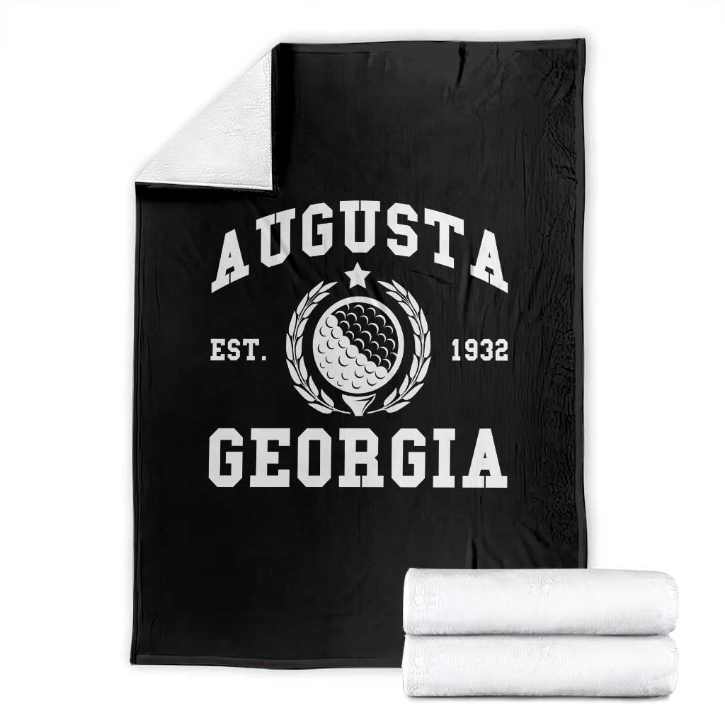 Generic Augusta Georgia Throw Blanket Vintage Style Golf Pullover Golf Lover Gift TS10 Black Print Your Wear