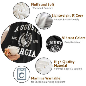 Generic Augusta Georgia Throw Blanket Vintage Style Golf Pullover Golf Lover Gift TS10 Print Your Wear