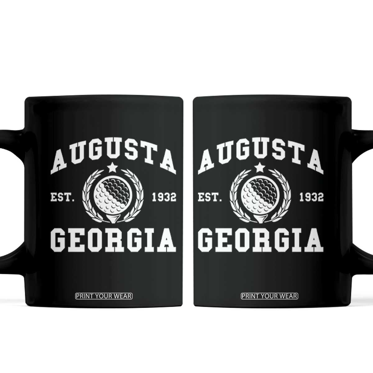 Generic Augusta Georgia Coffee Mug Vintage Style Golf Pullover Golf Lover Gift TS10 Black Print Your Wear