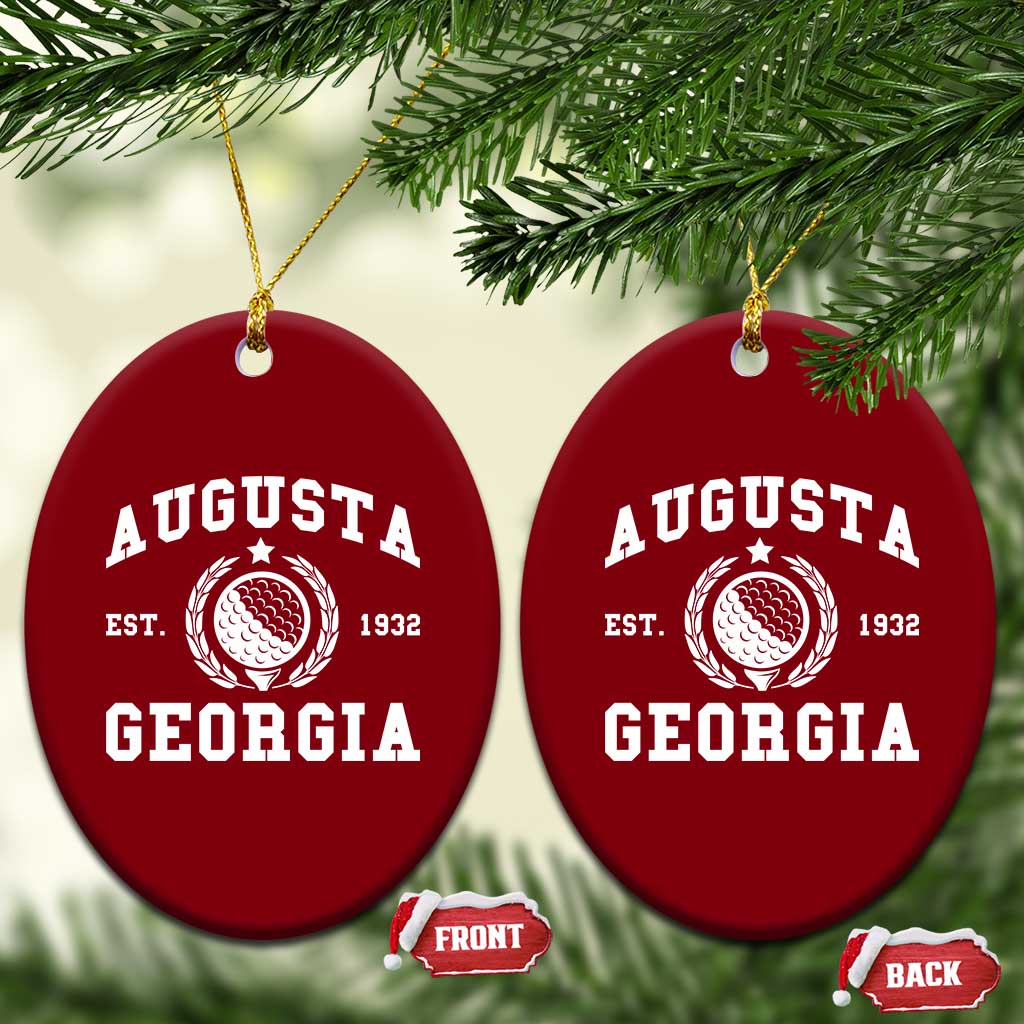 Generic Augusta Georgia Ceramic Ornament Vintage Style Golf Pullover Golf Lover Gift TS10 Print Your Wear