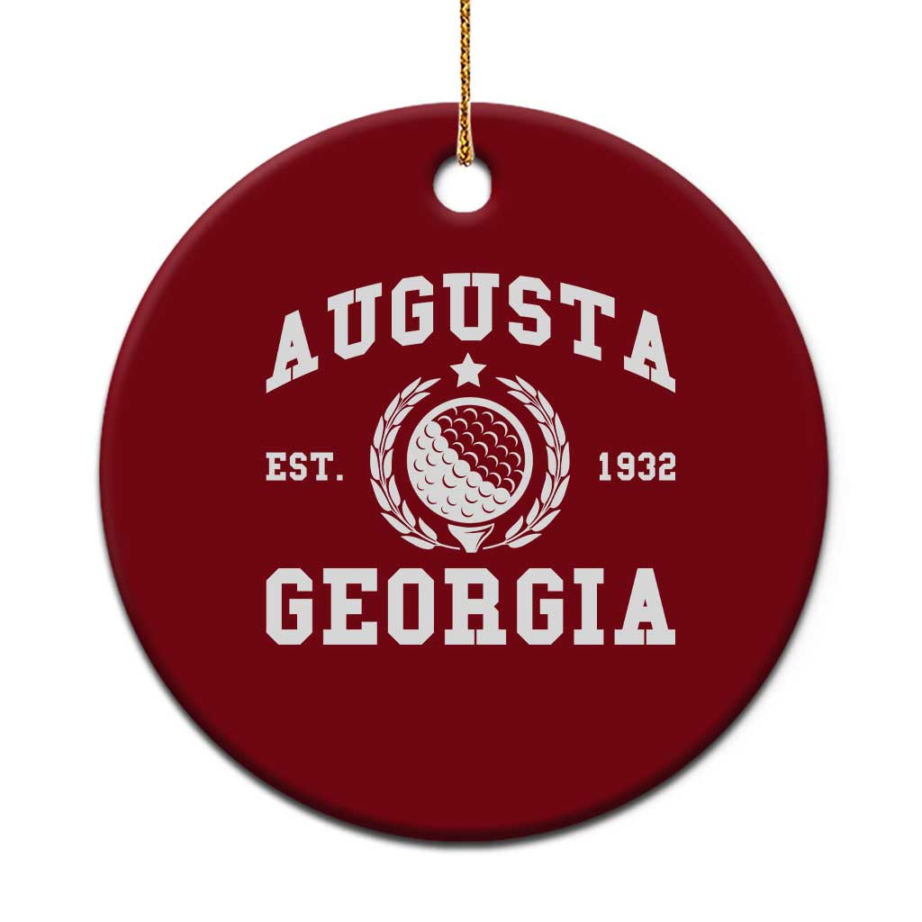 Generic Augusta Georgia Ceramic Ornament Vintage Style Golf Pullover Golf Lover Gift TS10 1pc Red Print Your Wear