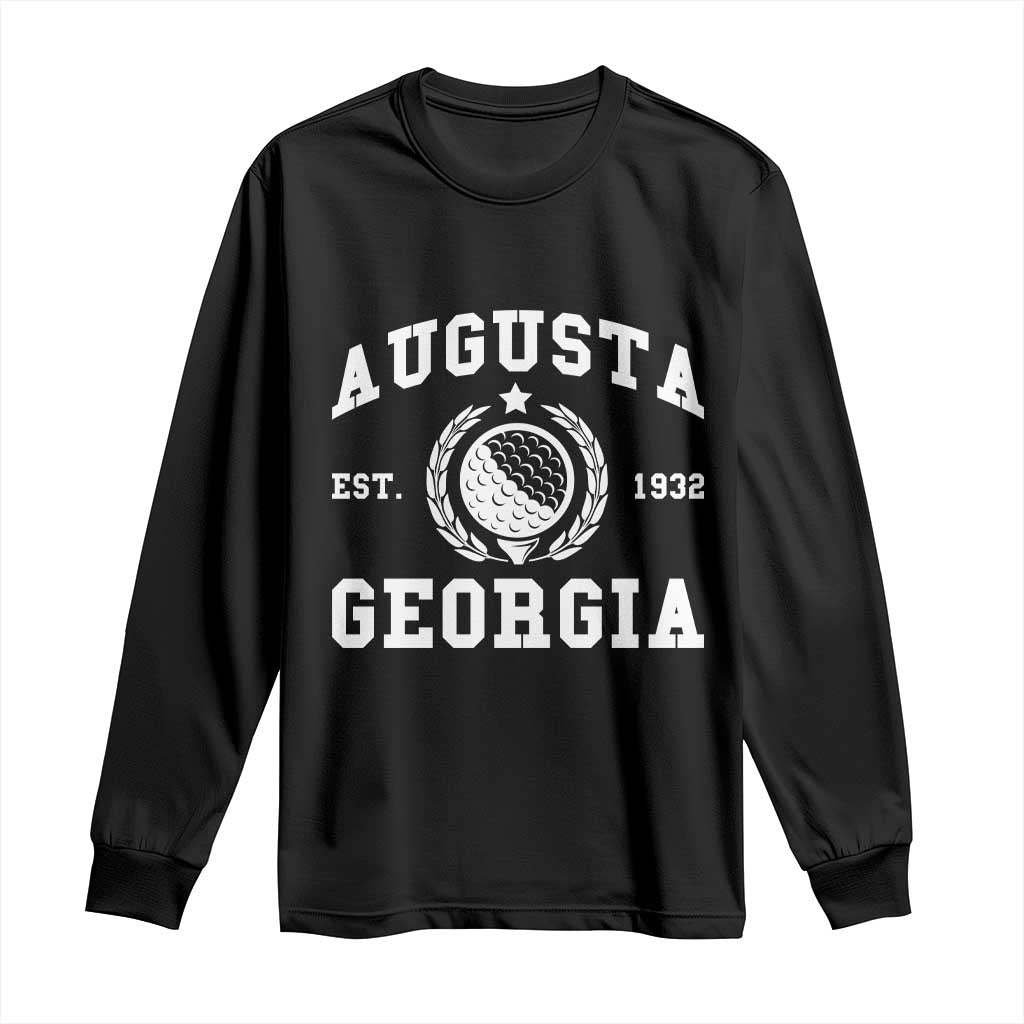 Generic Augusta Georgia Long Sleeve Shirt Vintage Style Golf Pullover Golf Lover Gift TS10 Black Print Your Wear
