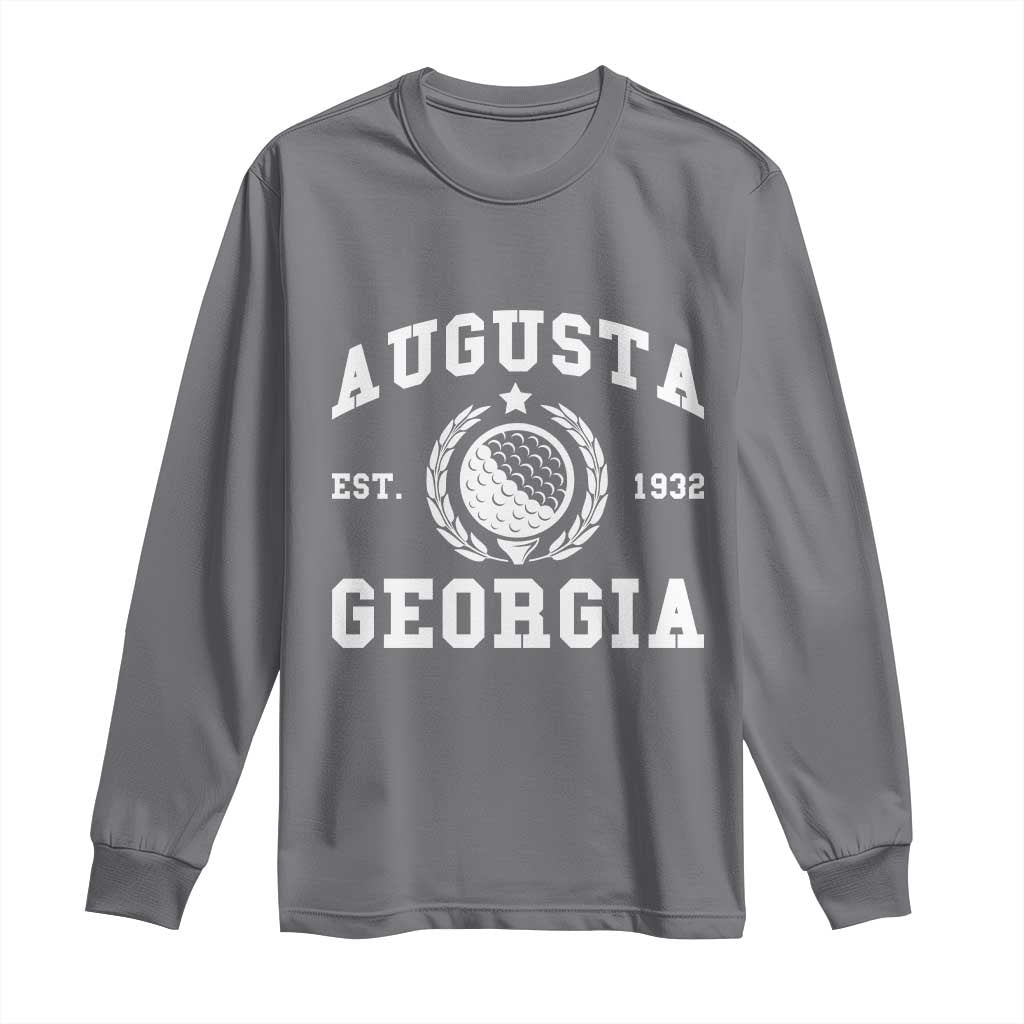 Generic Augusta Georgia Long Sleeve Shirt Vintage Style Golf Pullover Golf Lover Gift TS10 Charcoal Print Your Wear