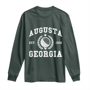 Generic Augusta Georgia Long Sleeve Shirt Vintage Style Golf Pullover Golf Lover Gift TS10 Dark Forest Green Print Your Wear