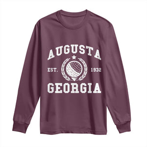 Generic Augusta Georgia Long Sleeve Shirt Vintage Style Golf Pullover Golf Lover Gift TS10 Maroon Print Your Wear