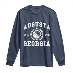 Generic Augusta Georgia Long Sleeve Shirt Vintage Style Golf Pullover Golf Lover Gift TS10 Navy Print Your Wear
