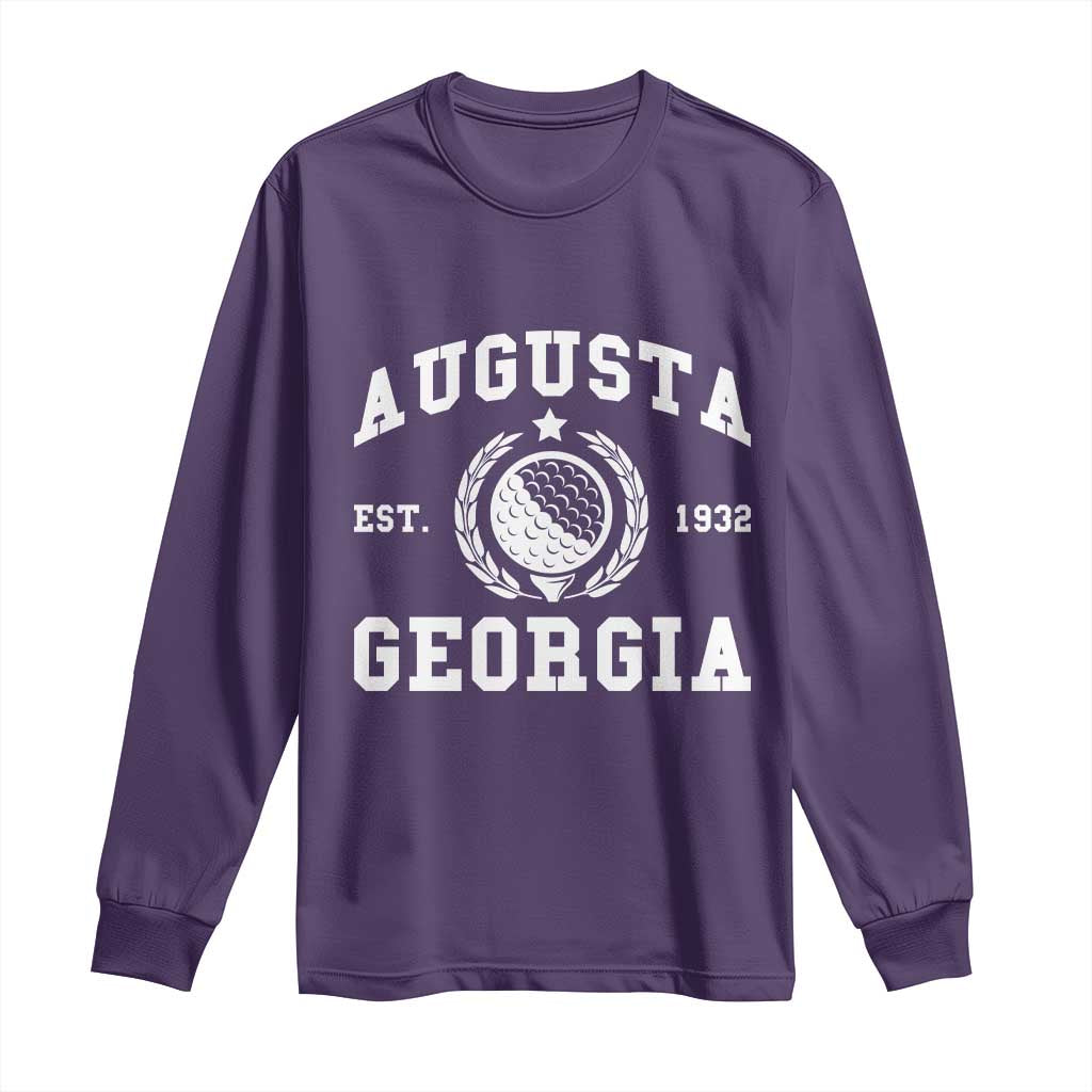 Generic Augusta Georgia Long Sleeve Shirt Vintage Style Golf Pullover Golf Lover Gift TS10 Purple Print Your Wear
