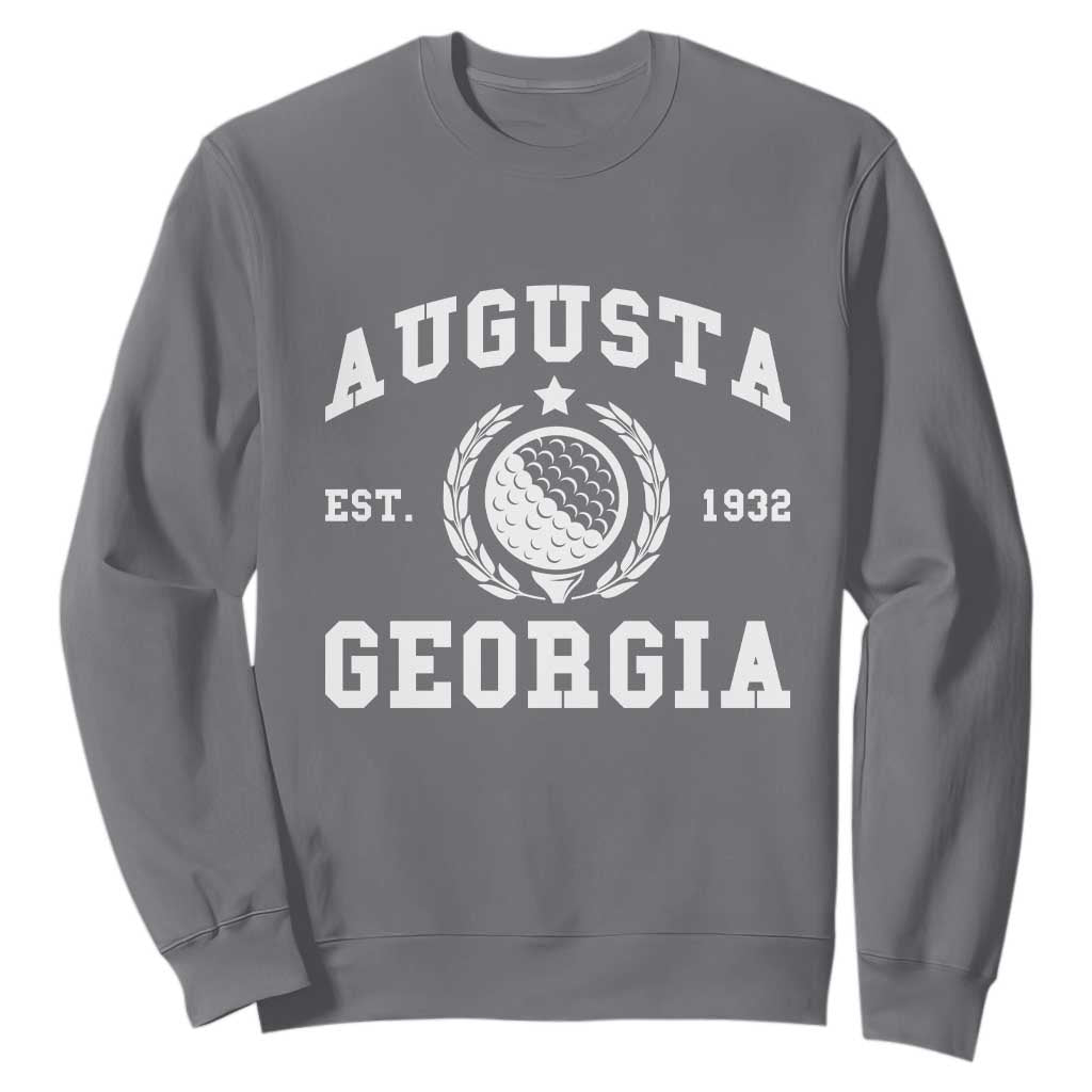 Generic Augusta Georgia Sweatshirt Vintage Style Golf Pullover Golf Lover Gift TS10 Charcoal Print Your Wear