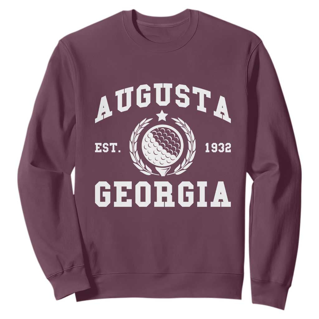 Generic Augusta Georgia Sweatshirt Vintage Style Golf Pullover Golf Lover Gift TS10 Maroon Print Your Wear
