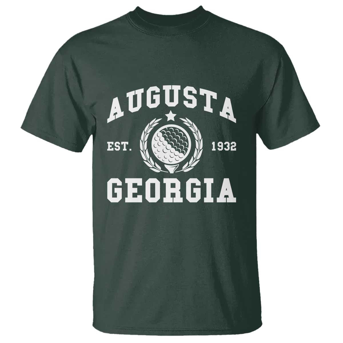 Generic Augusta Georgia T Shirt Vintage Style Golf Pullover Golf Lover Gift TS10 Dark Forest Green Print Your Wear