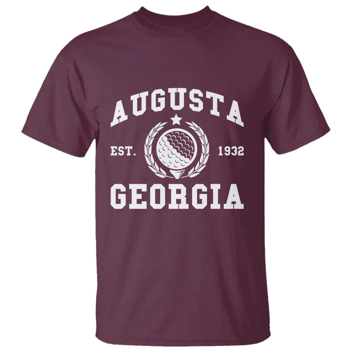 Generic Augusta Georgia T Shirt Vintage Style Golf Pullover Golf Lover Gift TS10 Maroon Print Your Wear