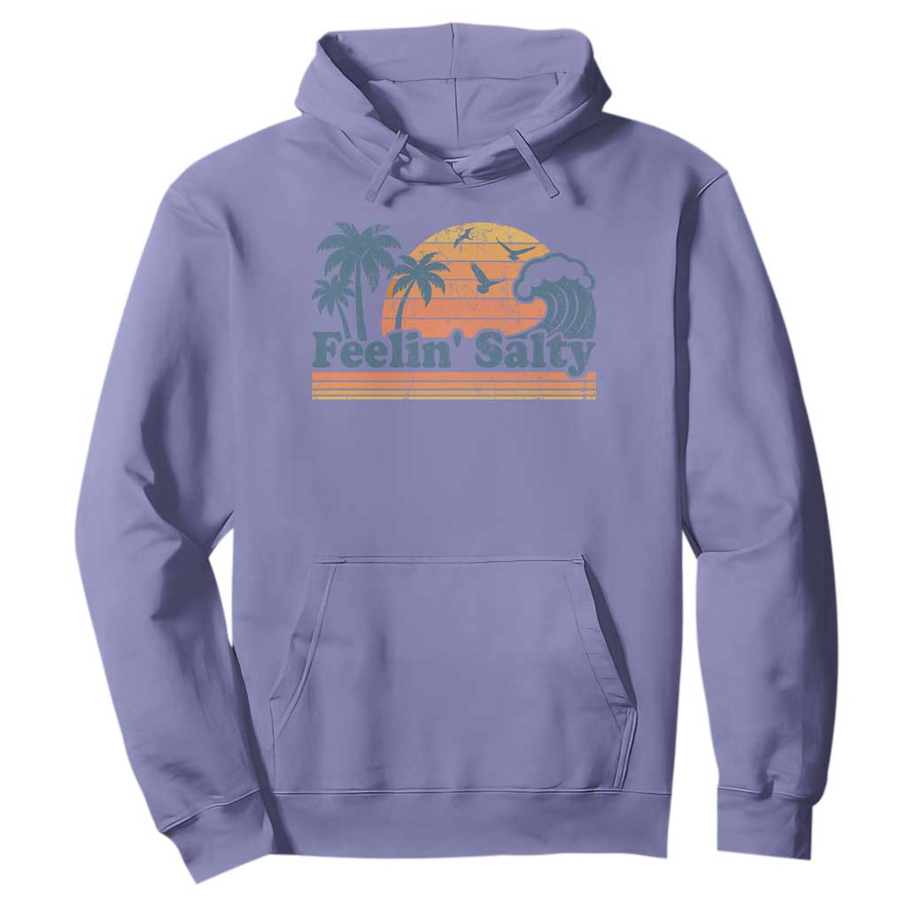 Funny Feelin Salty Hoodie Retro Beach Summer Vacation TS10 Violet Print Your Wear