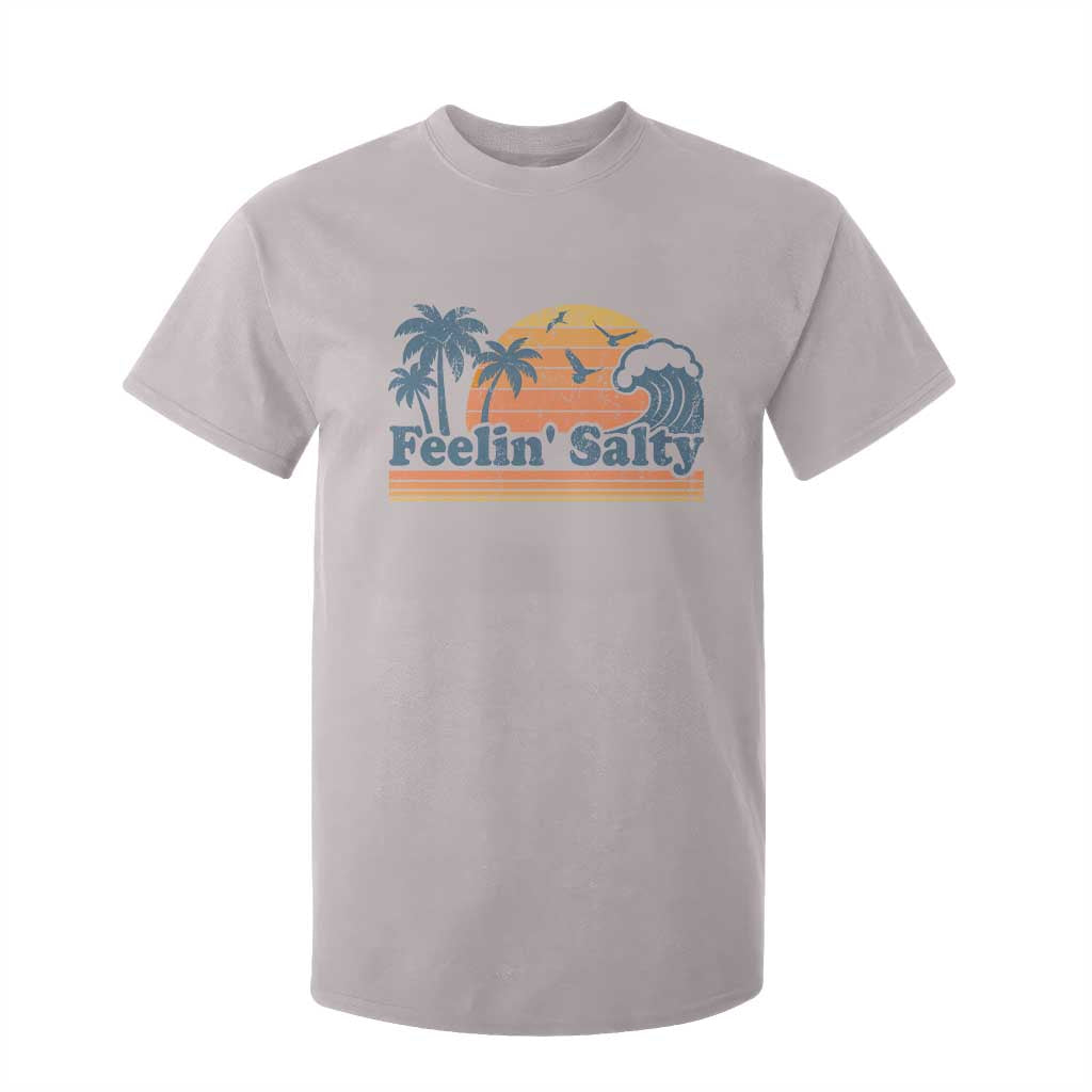 Funny Feelin Salty T Shirt For Kid Retro Beach Summer Vacation TS10 Ice Gray Print Your Wear