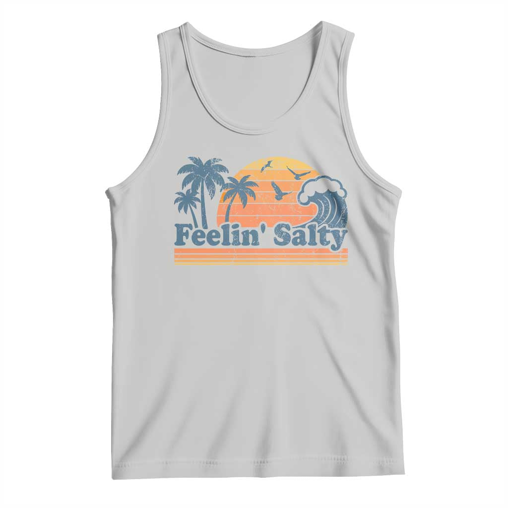 Funny Feelin Salty Tank Top Retro Beach Summer Vacation TS10 Ash Print Your Wear