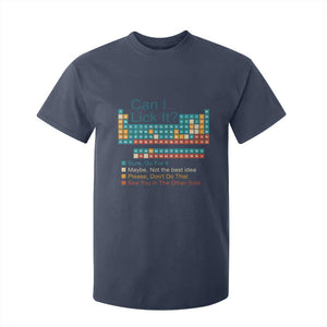 Can I Lick It Periodic Table T Shirt For Kid Funny Chemistry Science Teacher Student TS10 Navy Print Your Wear